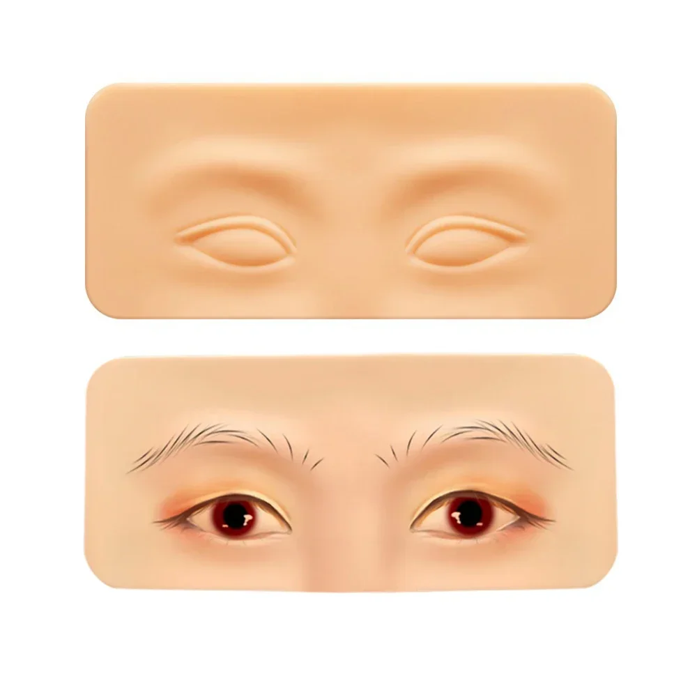 Eyebrow Tattoo Practice Skin Eye Makeup Training Skin Silicone Practice Pad for Microblading Tattoo Beginner Fake Eye Skin 1pcs