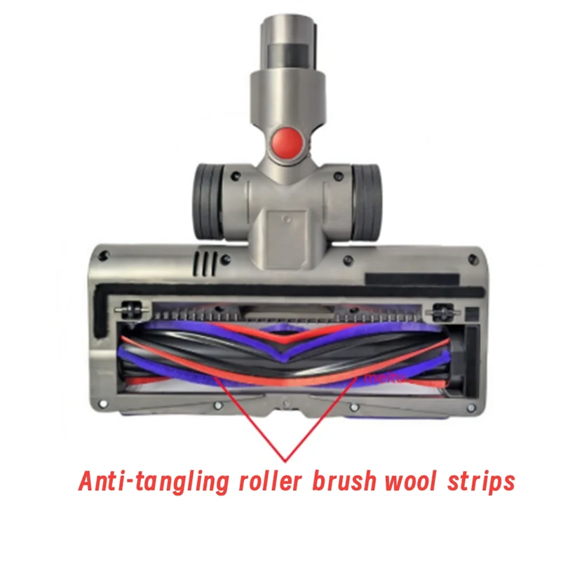 

B99A-For Dyson V7 V8 V10 V11 V15 Vacuum Floor Brush Attachment Anti-Entanglement Design Roller Brush Head With LED Dust Lights