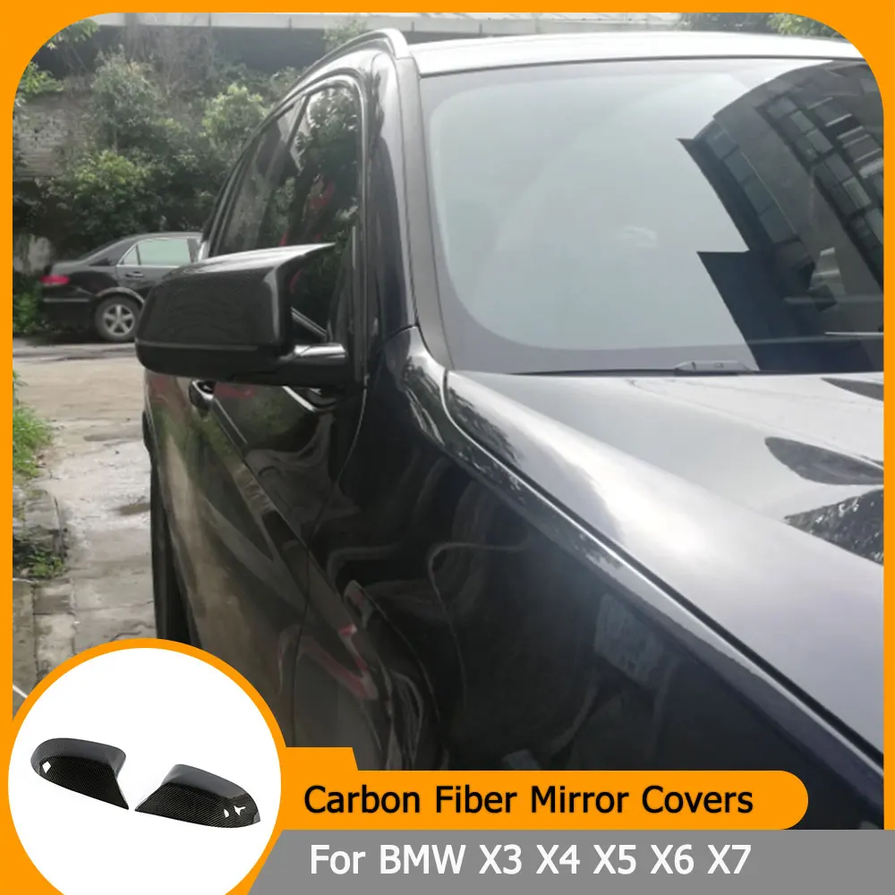 

Крышка зеркала заднего вида из углеродного волокна для BMW X3 G01 X4 G02 X5 G05 X6 G06 X7 G07 2019-2022, сменная крышка бокового зеркала