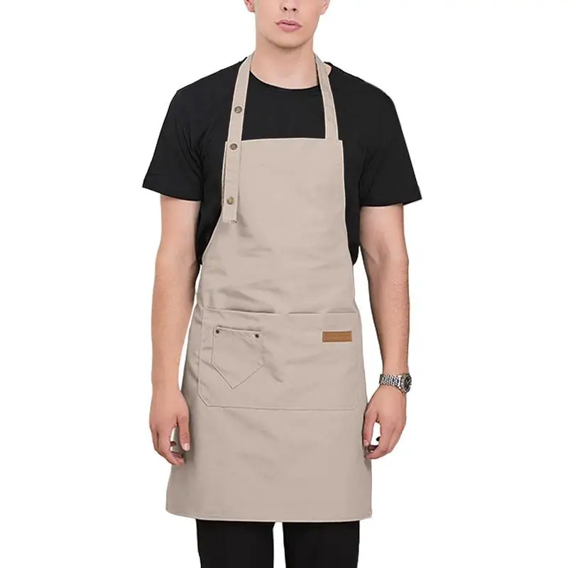 Artist Apron Chef Aprons With 2 Pockets Adjustable Strap Waterproof Kitchen Apron For Women Men Adults Work Apron