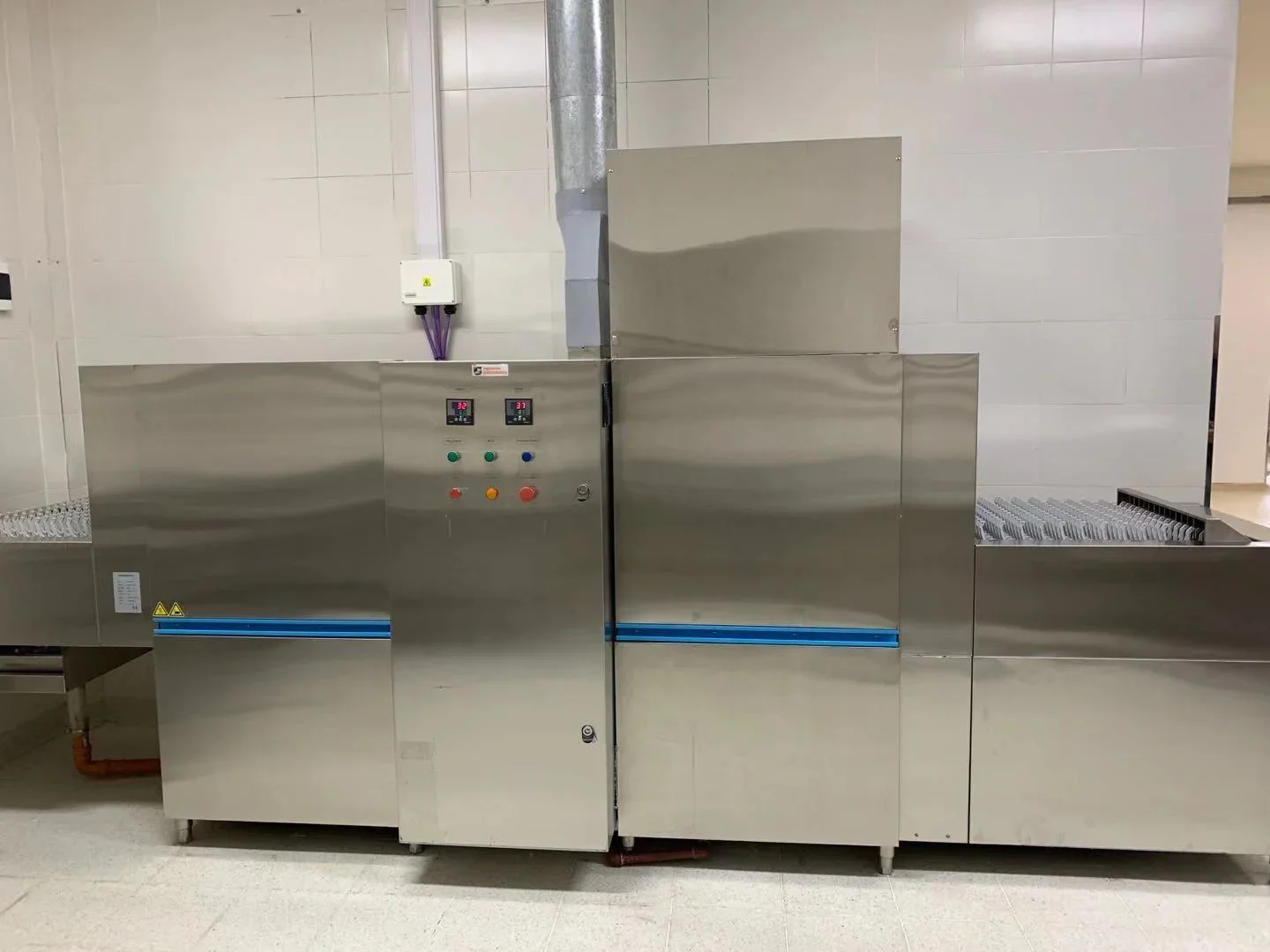 Electric Freestanding Tunnel Dishwashing Machine Dryer Unit Stainless Steel Gas Hotels Restaurants Industrial Kitchen Use