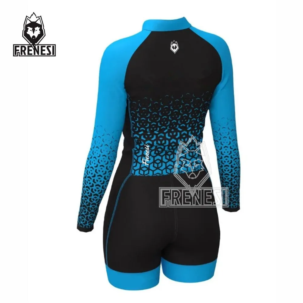 Frenesi kombinezon damskie spodnie zestawy odzież damska rower z długim rękawem pedał Skinsuit rower Triathlon Mujer Ropa Ciclismo