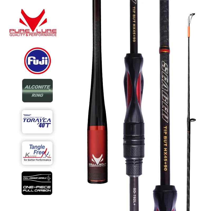 PURELURE SEABED Lekka mikroprzynęta dalekiego zasięgu All-Fuji Small Root Rod Spinning Casting Rod Bottom Probe Set Perch
