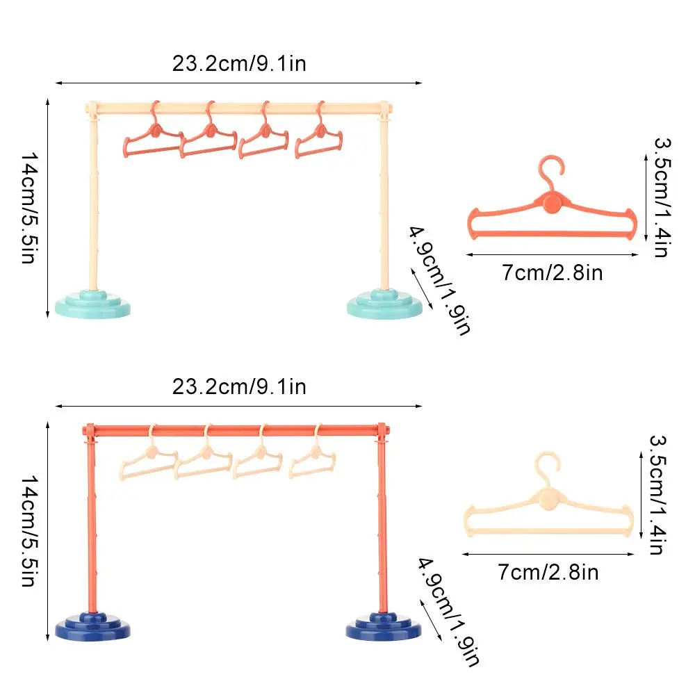 Miniatur 1/6 1/8 1/12 Puppen Kinder Spielzeug Puppe Zubehör Puppenhaus Möbel Kleidung Rack Kleidungsstück Organizer Kleiderbügel