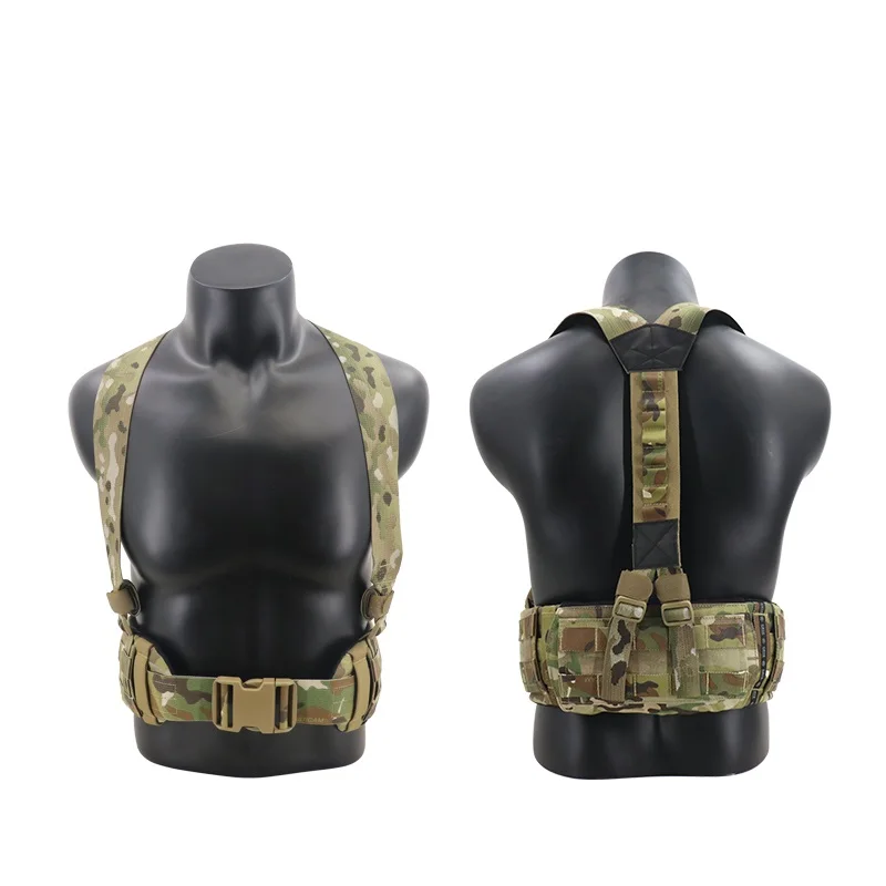 

Tactical Molle Shoulder Strap AVS Heavy Duty Waist Belt Y-type Precision Suspenders Waist Seal Strap Braces Function Harness