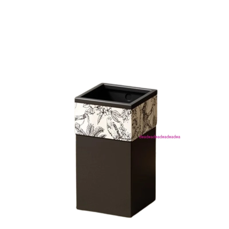 

Light Luxury Retro Style Rubbish Bin Household Living Room Bedroom Kitchen Toilet Bathroom Large Capacity New Chinese Furniture
