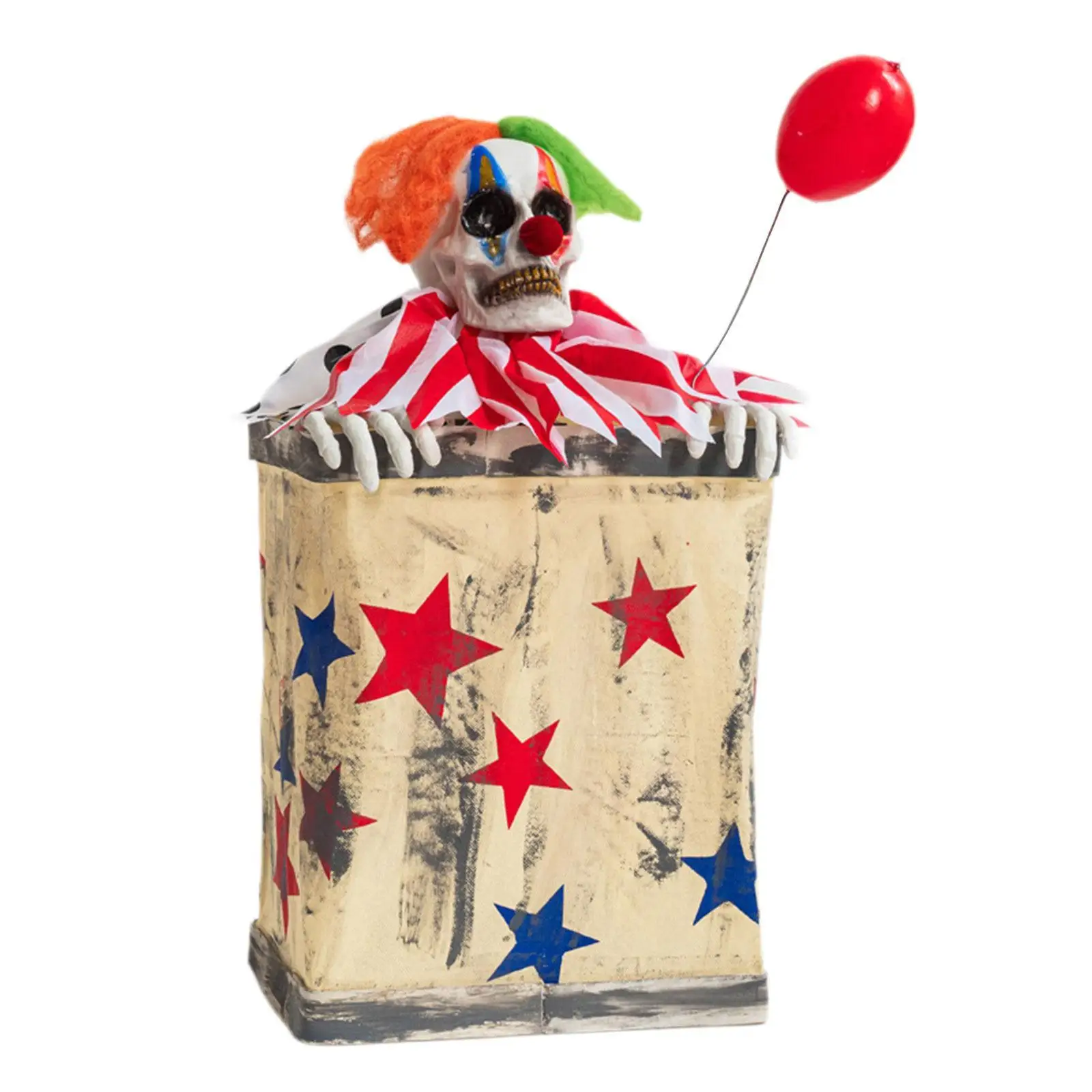 

Animated Clown in Box Decorative Party Favors Multicolor Halloween Decoration for Patio Backyard Bedroom Kitchen Indoor/Outdoor