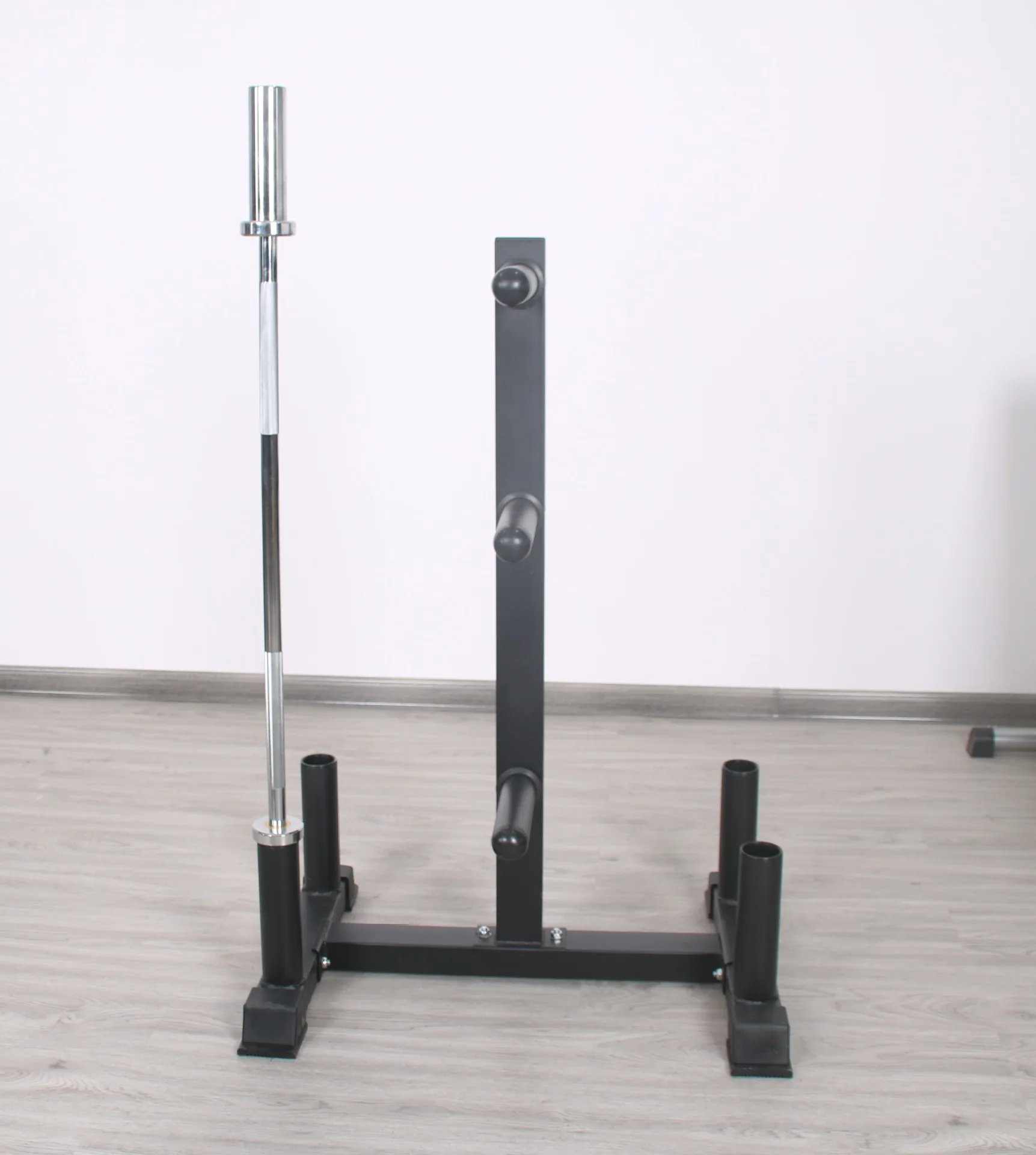 Gym Equipment Weight Lifting Plate Rack Weight Plate Rack Tree and Barbell Bar Holder Organizer Stand