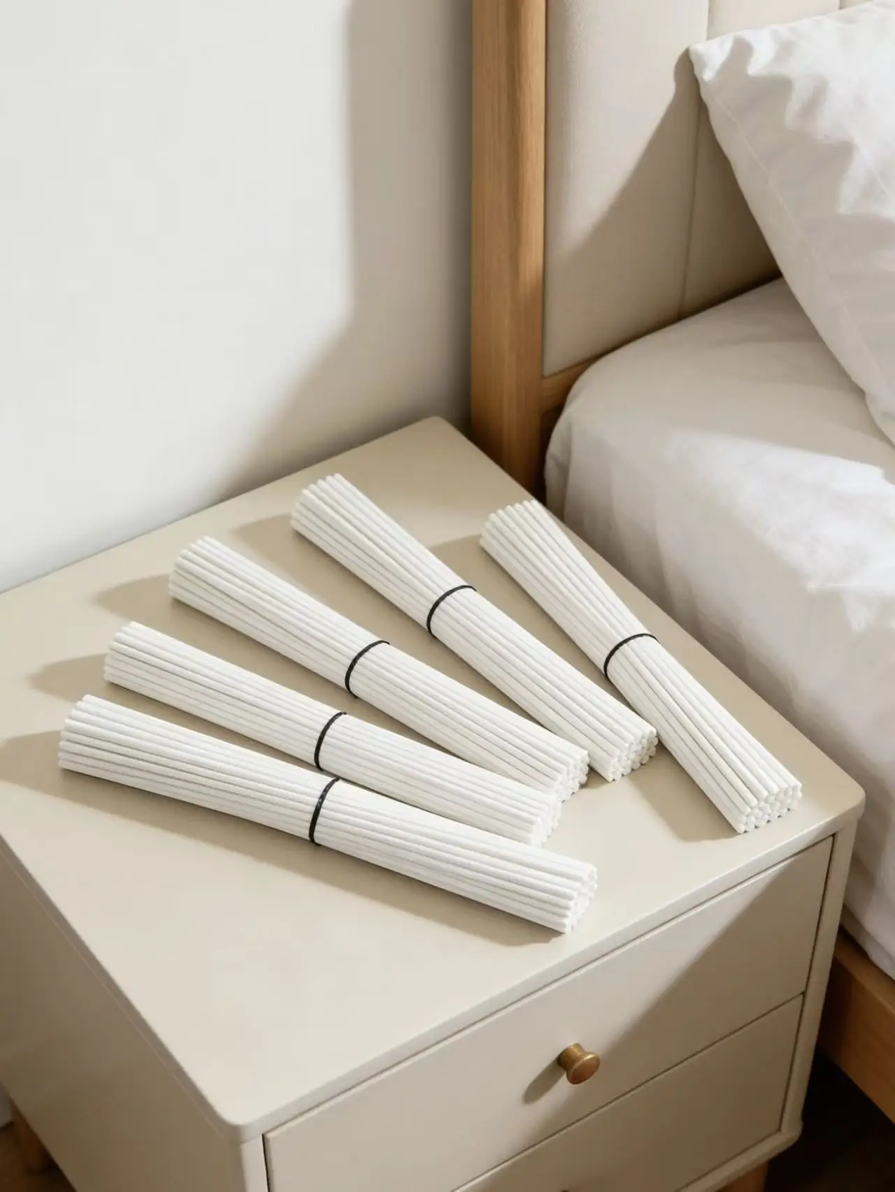 3MM X L30/25/22/23/15CM Premium White Fibre Sticks for Home Reed Diffuser, Essential Oil Rattan Sticks for Home Decor