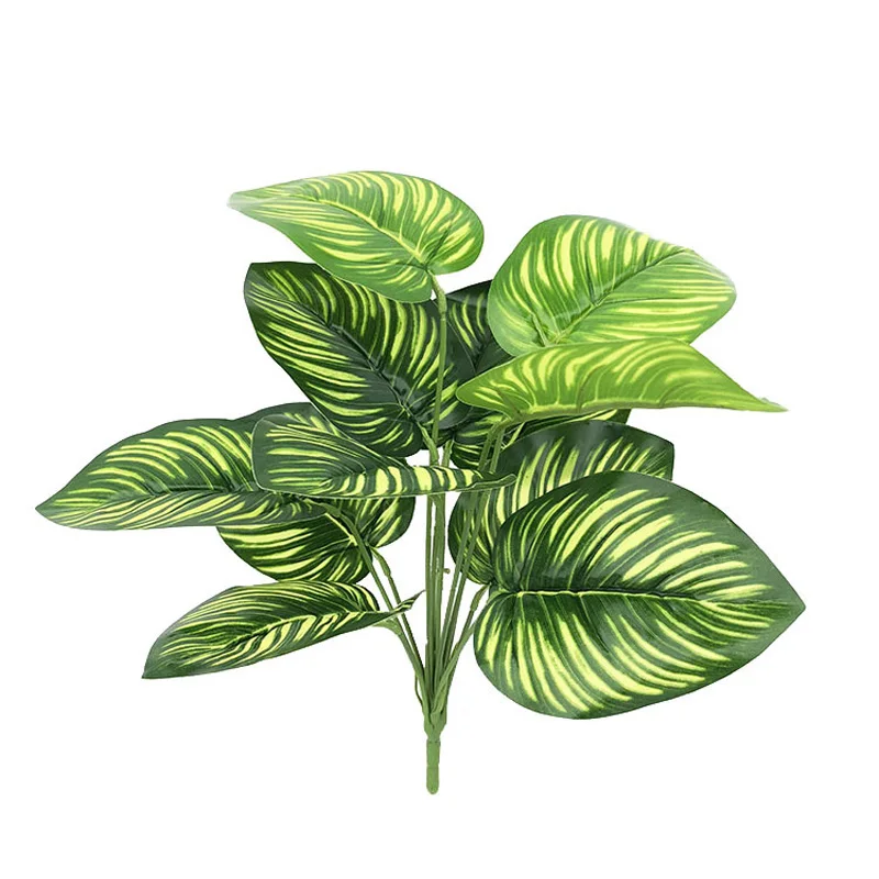 30/43cm tropische Monstera künstliche Pflanze Zweig gefälschte Schildkröte Blatt ohne Topf Kunststoff Faux Palme für Hausgarten Wand dekoration