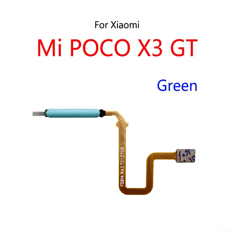 Home button fingerprint scanner Touch ID menu return sensor flex cable for Xiaomi Mi Poco X3 GT