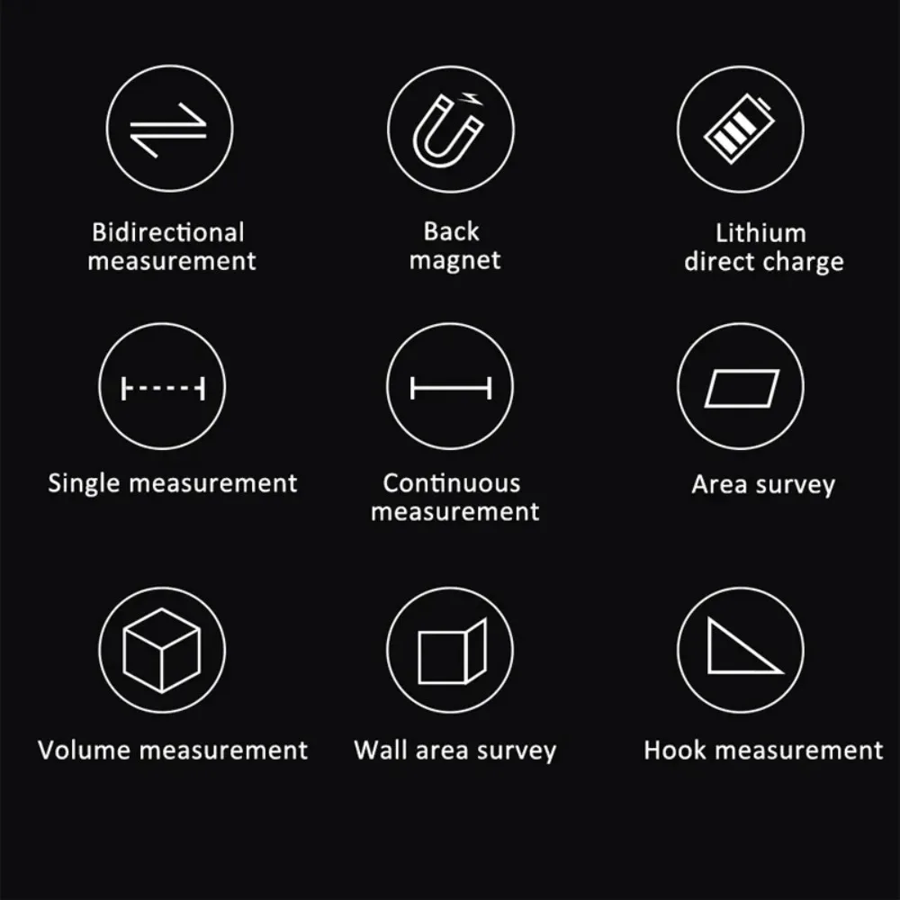 SW-DR/DG سلسلة 2 طريقة قياس الليزر متر Rangefinder الأحمر/الأخضر ليزر مقياس مسافات 60 متر/100 متر الرقمية قابلة للشحن المدى مكتشف