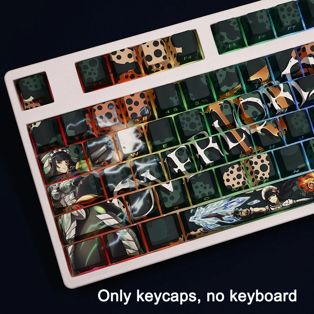 108 Tasten für das Overlord-Thema, Narberal Gamma PBT, Farbstoffsublimationsdruck, beleuchtete Tastenkappen, Cartoon-Anime-Gaming-Tastenkappen für ANSI 61 87 104. – Detail 10