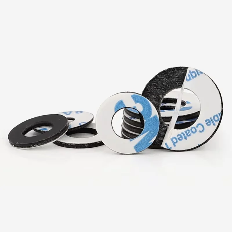 M2 M3 M4 M5 M6 M8 M10 M12 Hartplastik-PVC-Schwarz-Unterlegscheibe, einseitig klebend, runde flache Dichtung, Isolierring, flacher Abstandshalter – Detail 2