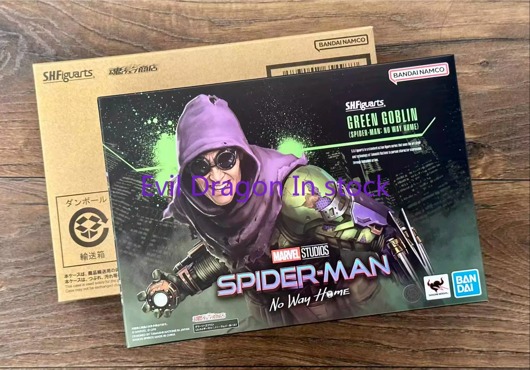 Dalam stok asli SH Figuarts SHF hijau Goblin Spider Man Action Figure koleksi Model mainan Figura hadiah