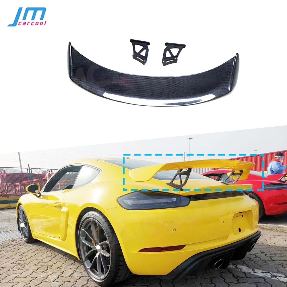 

Carbon Fiber Rear Trunk Spoiler Lip Wings Car Decoration for Porsche Cayman Boxster 981 986 987 718 GT4 GT 2016 2017 2018 2019