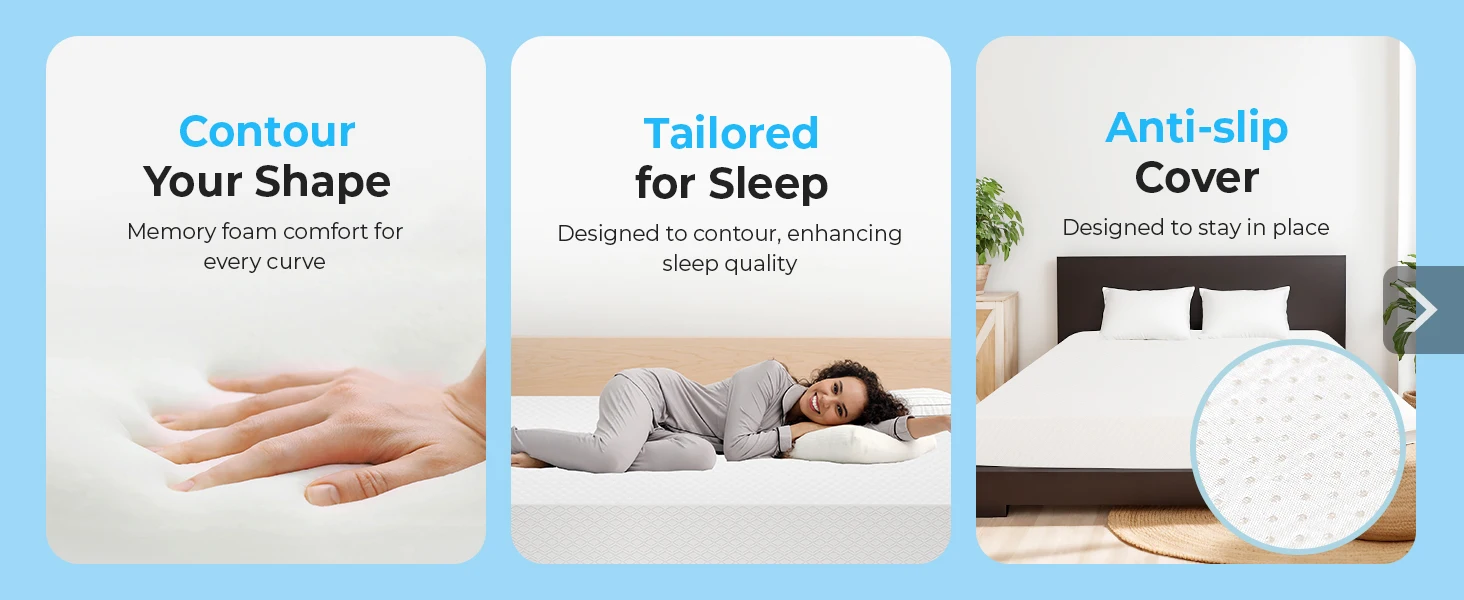 Queen Cooling Gel Memory Foam Medium Firm Mattress Cool Sleep Pressure Relief CertiPUR-US Certified Mattress-in-a-Box Ki