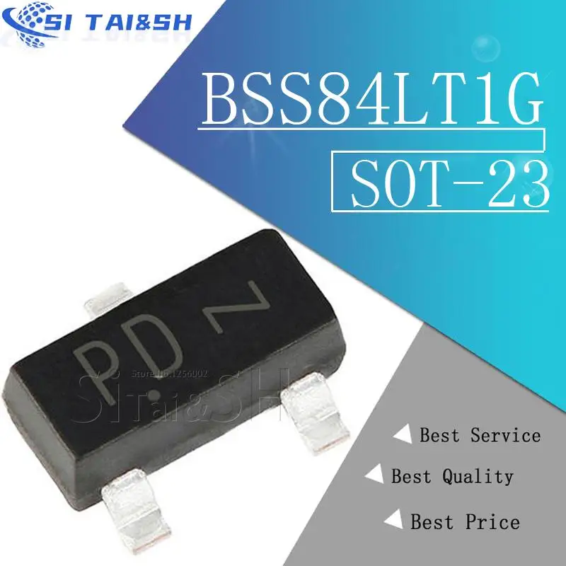 

Si Tai&SH 100PCS BSS84LT1G SOT23 BSS84 MOSFET 50V 130mA P-Channel New original fast delivery Data system