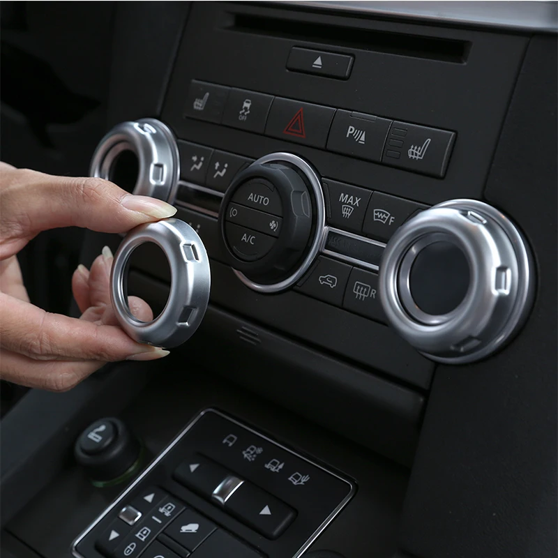 

5 шт. для Land Rover Discovery 4 LR4 Range Rover Sport, хромированные ручки громкости и кондиционера, накладка автомобильных аксессуаров и деталей