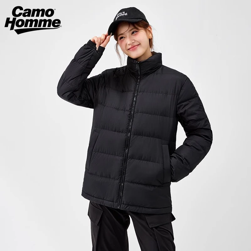 Graphene Self-Heating down Jacket Unisex Solid Windproof Puffer Jacket Stand Collar Classical Warm Jacket Winter Outdoor