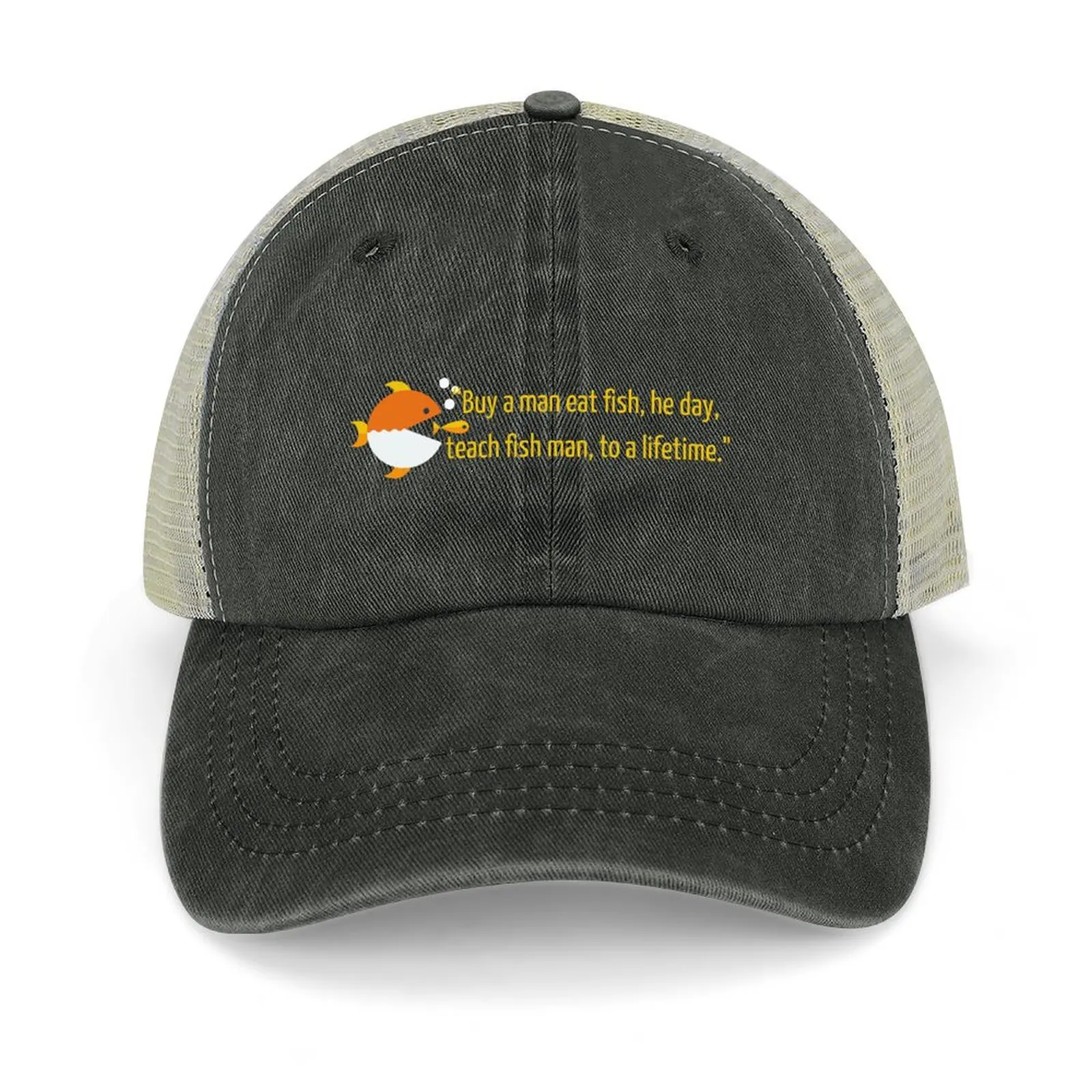 

,“Buy a man eat fish, he day, teach fish man, to a lifetime. Baseball Cap custom caps sailor cap for men Golf Wear Men Women's