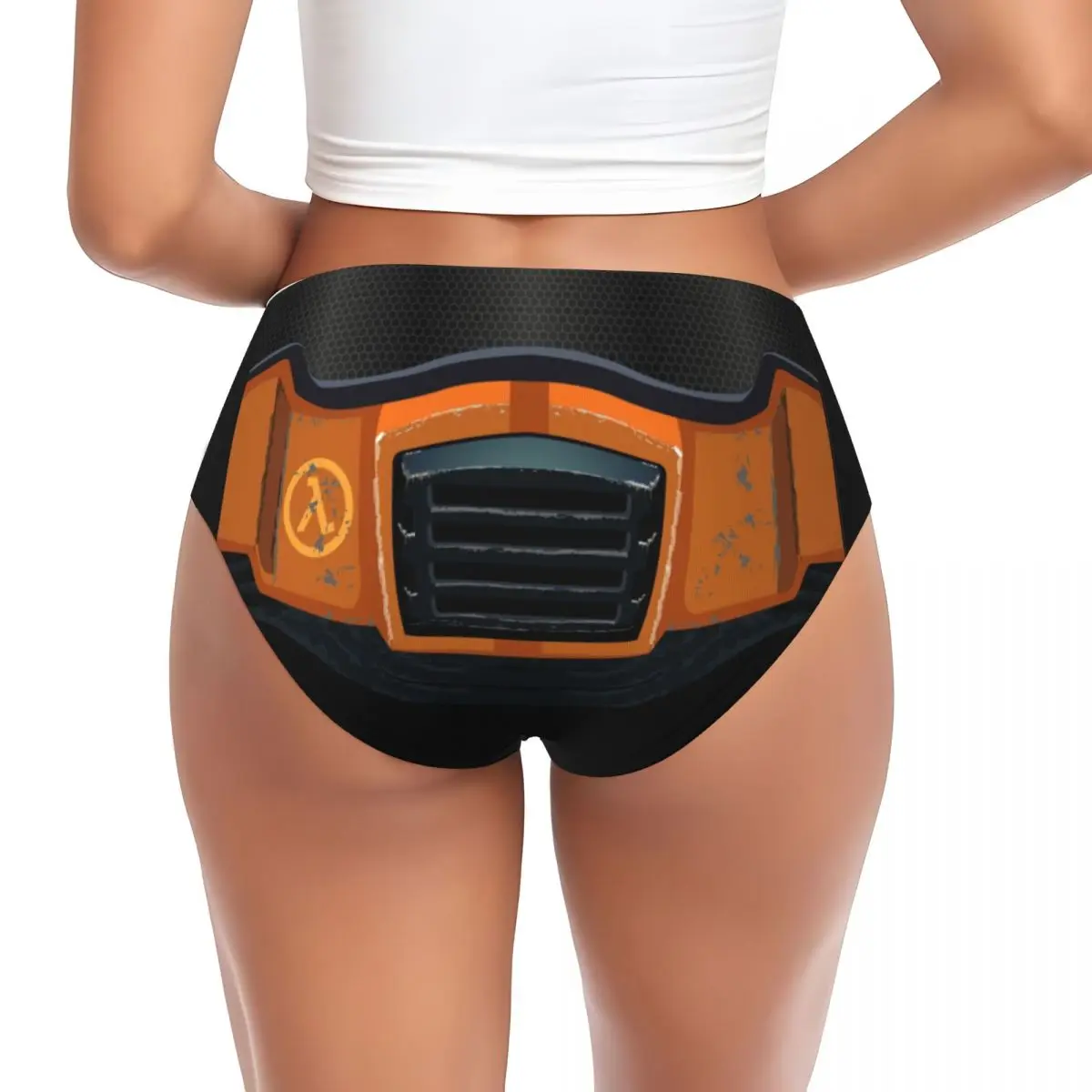 Custom Half Life Helmet Briefs Underwear Women's Breathable Stretch Pilot Air Fighter Panties