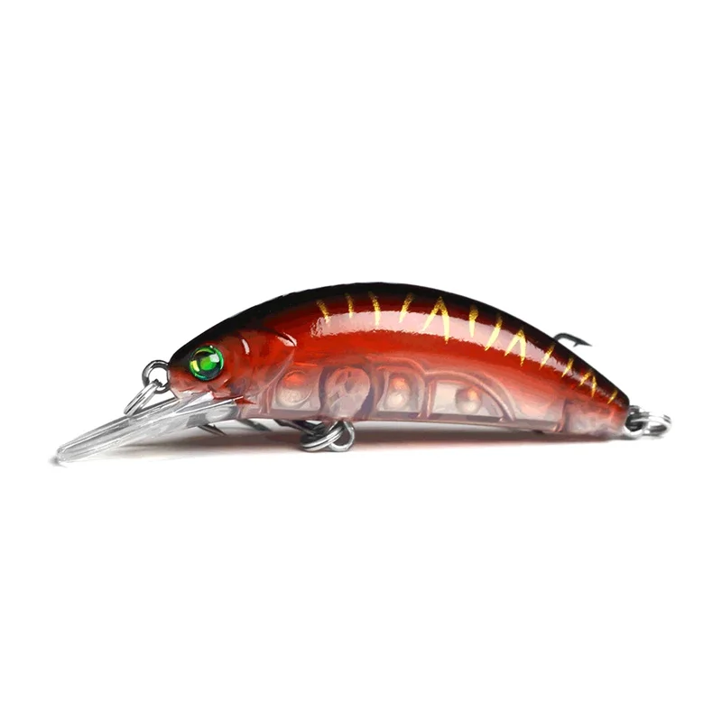 Köder 54mm 4,7g schwimmend/Kurbel Wobbler zum Angeln Hecht Angeln Kurbel köder Köder Kunst köder/Hart köder Black Minnow Angel köder – Detail 6