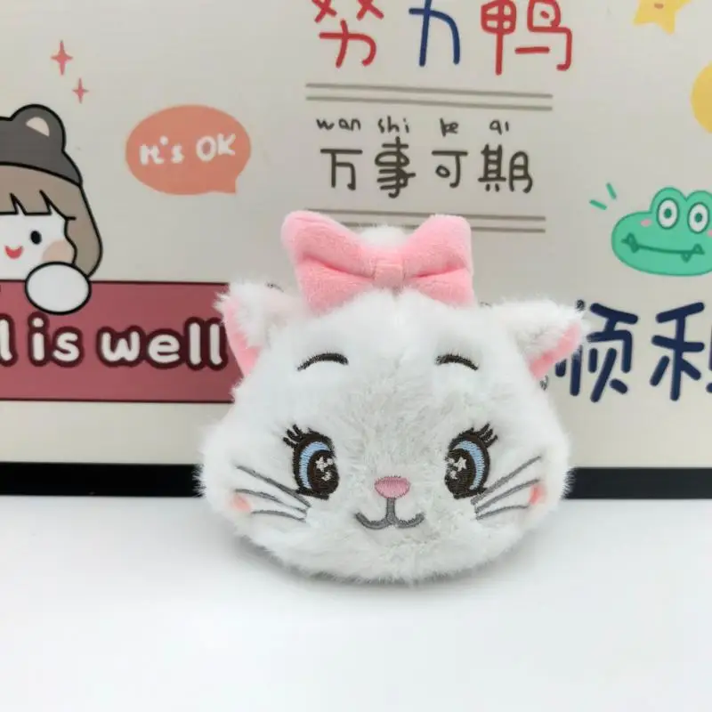 Disney Cartoon Marie Cat Close The Eyes Plush Pendant Doll Cute Little Cat Backpack Decoration Plush Toy Keychain Small Gifts