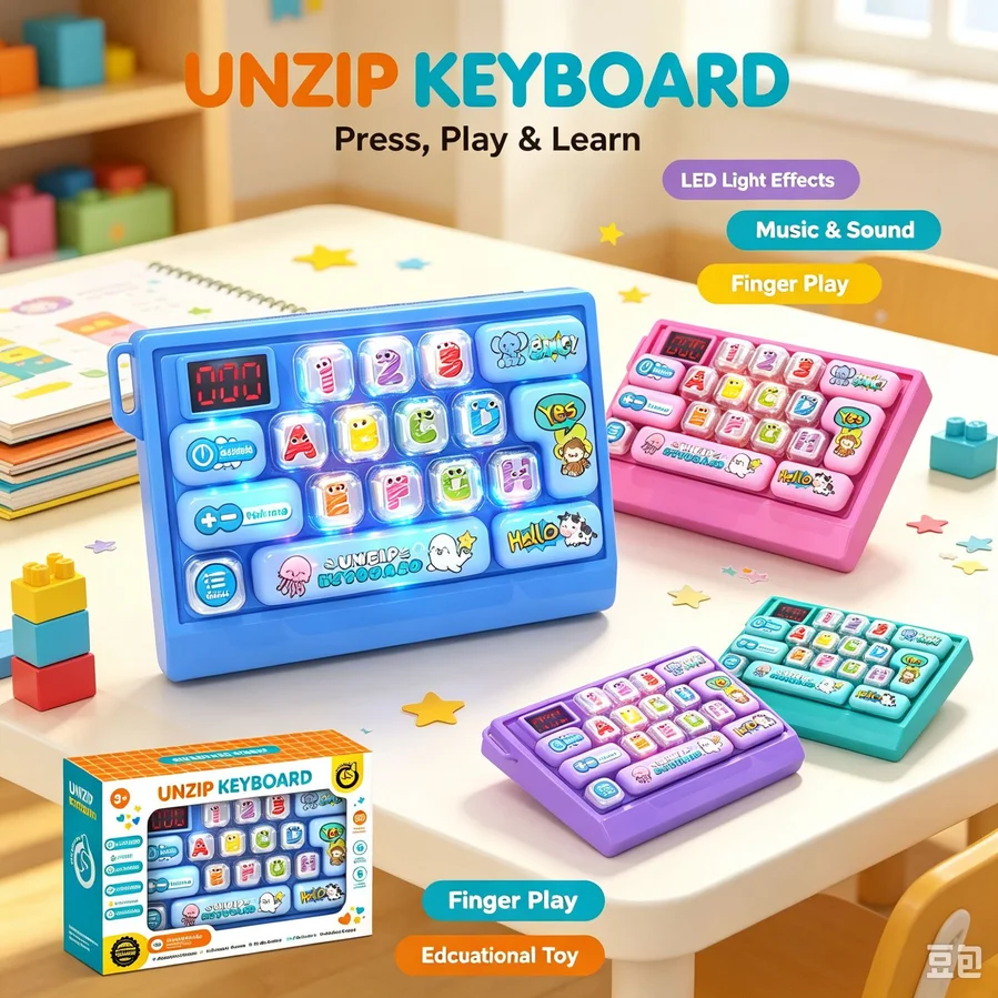 Early Childhood Education Keyboard Toy, An Educational Game That Combines Letters And Numbers To Challenge And Relieve Stress