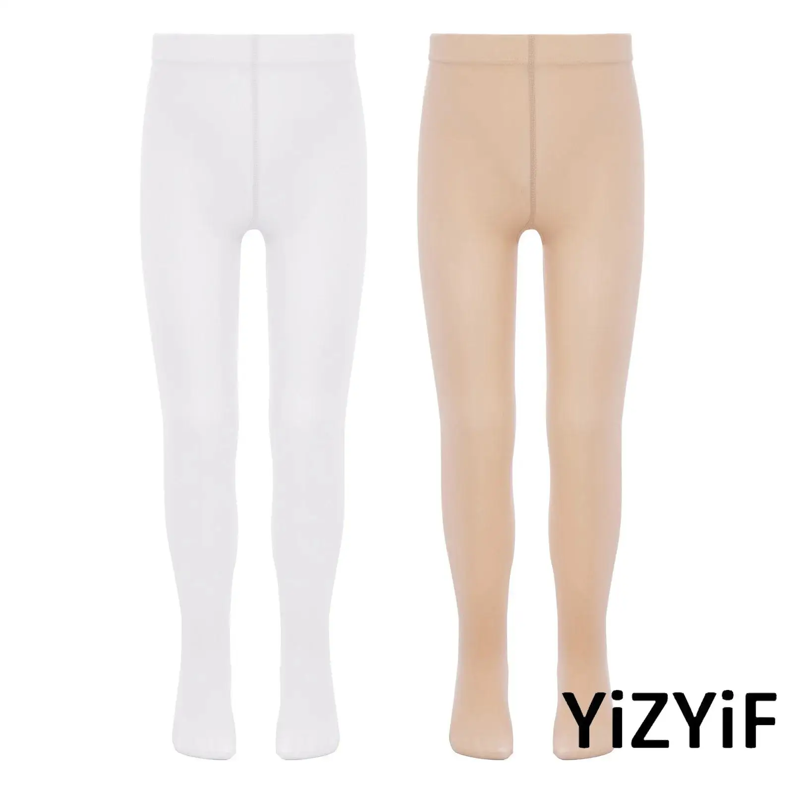 

2Pcs Kids Unisex Ballet Gymnastics Dance Leggings Stretchy Moisture-Wicking Footed Pantyhose Footed Tights for Studio Practice