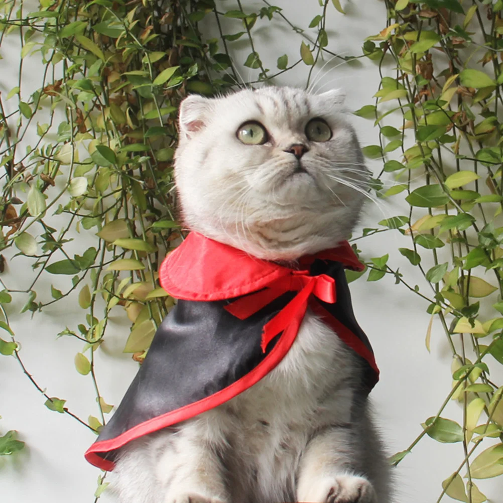 

Cat Cape Cosplay Costume Halloween Evil Vampire Cloak For Cats Small Pet Apparel Red Cape Halloween Party Costume Pet