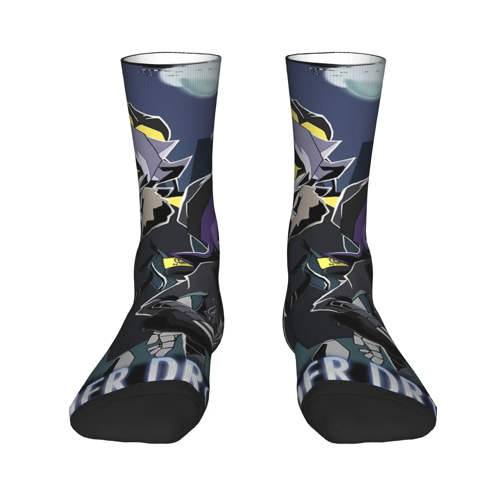 Colorful Murder Drones Cartoon Sports Socks  Polyester Long Socks for Women Men Sweat Absorbing