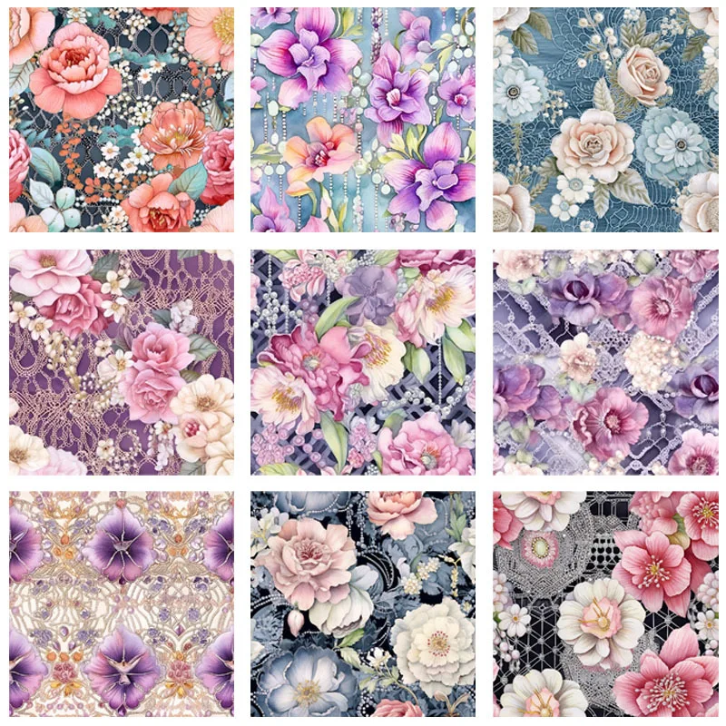 

Retro Purple Flower Bouquet Illustration Heat Transfer Sticker T-shirt Printing Pattern DIY Iron on Patches for Clothes Sticker