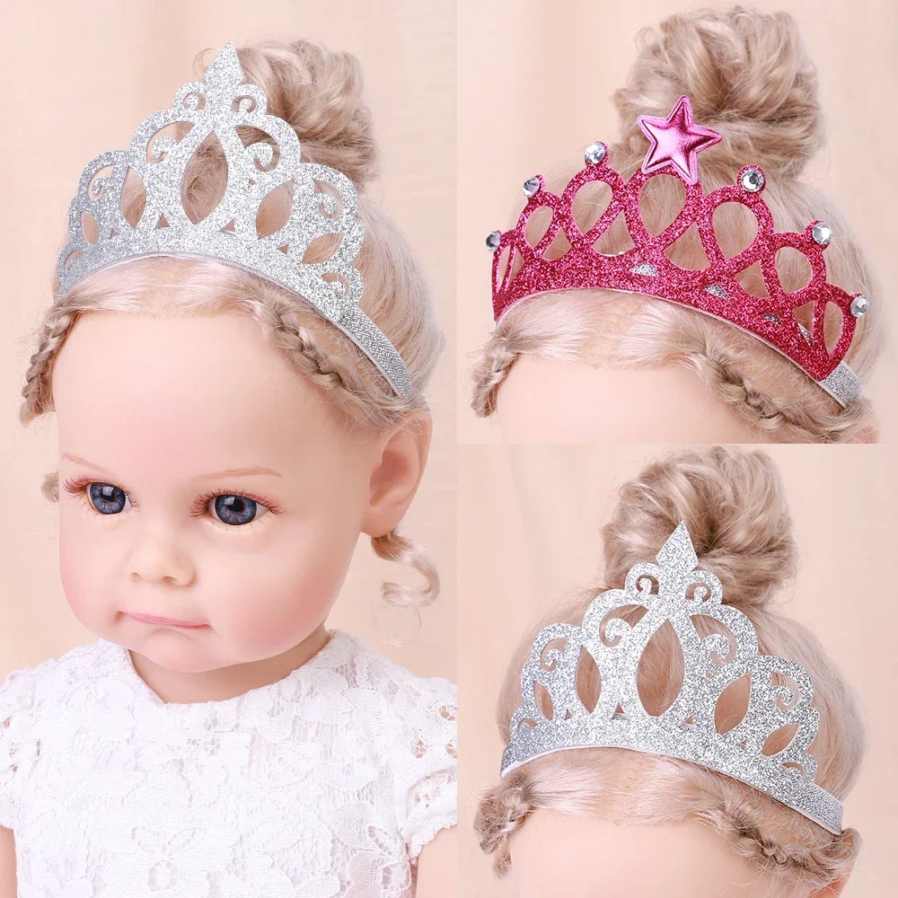 Children Crown Hairband Sparkling Birthday Party Headband Dress Up Gift Kids Cheer Festival Hair Hoop Boutique Hair Accessories