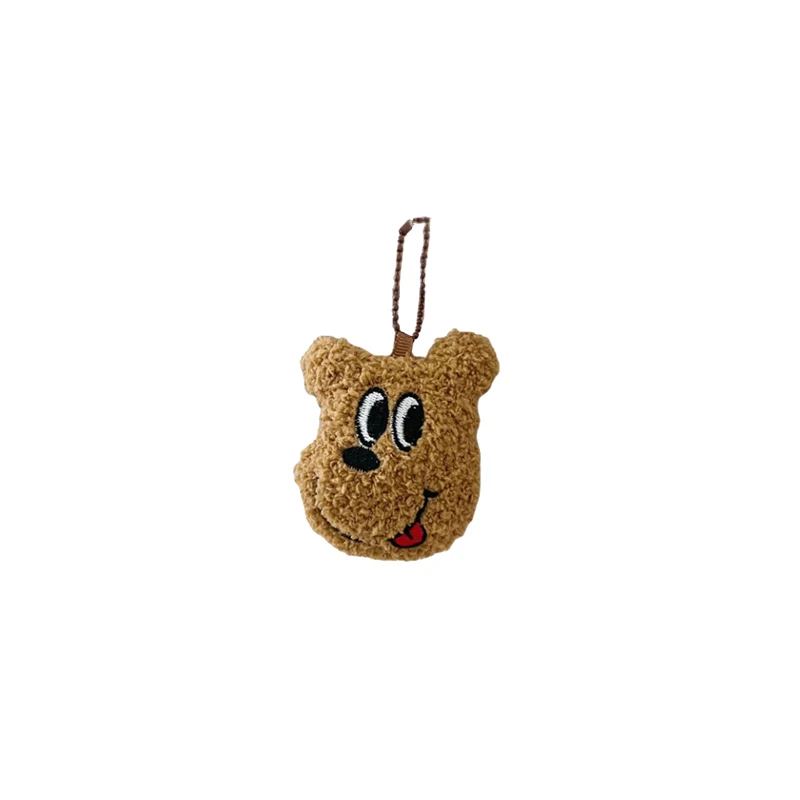 Porte-clés en peluche de dessin animé pour enfants, chien en peluche, porte-clés beurre, sac à dos, pendentif, breloques de sac, porte-clés de voiture, cadeaux