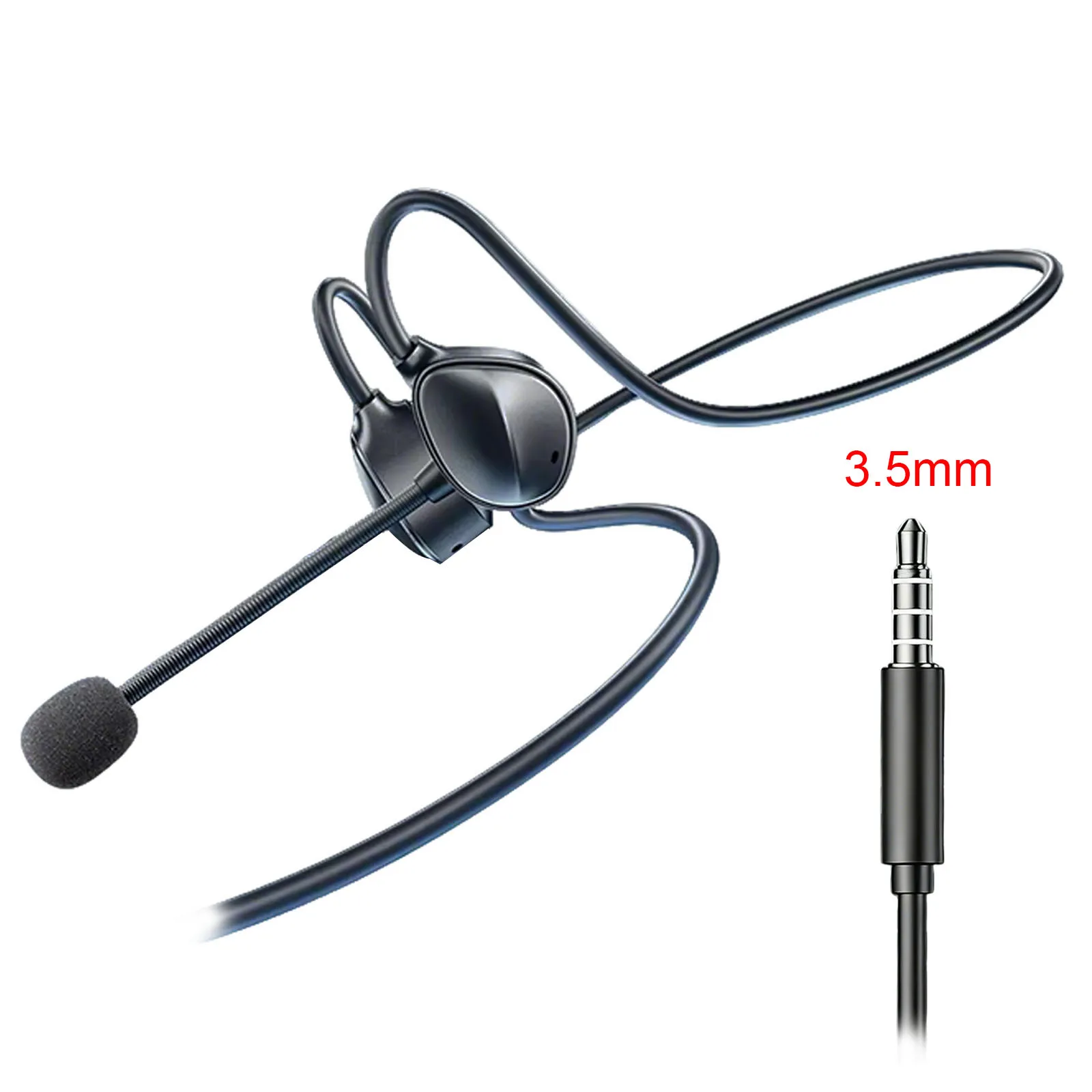 Słuchawki otwarte na ucho 3.5MM TYPE C Przewodowe słuchawki Hi-Fi do muzyki i gier z mikrofonem i redukcją szumów DSP — zdjęcie produktu 6