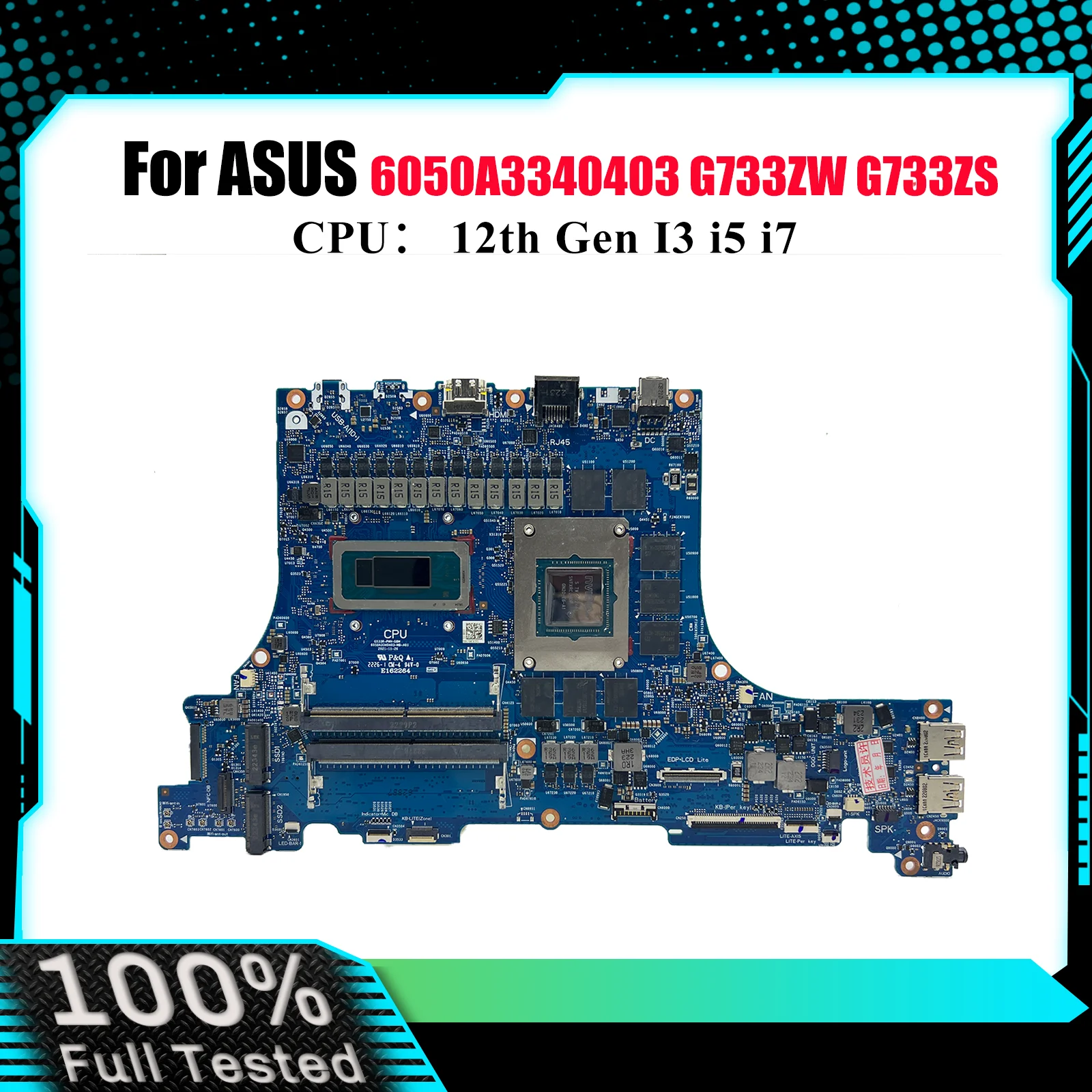 

6050A3340403 Материнская плата для ноутбука ASUS ROG Strix SCAR 17 G733ZW G733ZS G733Z G733ZM Материнская плата с 12-го поколения I3 i5 i7 tests ОК