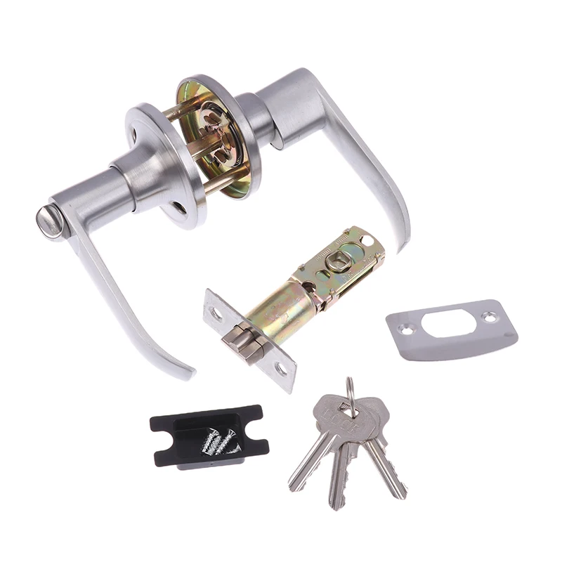 

High-Grade Aluminum Alloy Room Handle Lock Three-Pole Spherical Knobs Door Lock Bedroom Bathroom Hardware Accessories