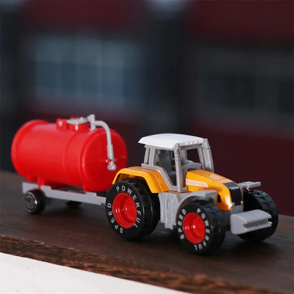 Modelo de coche de ingeniería de aleación para niños, Tractor, vehículos de juguete, cinturón de vehículo agrícola, modelo de coche de juguete para niños, juguetes para niños