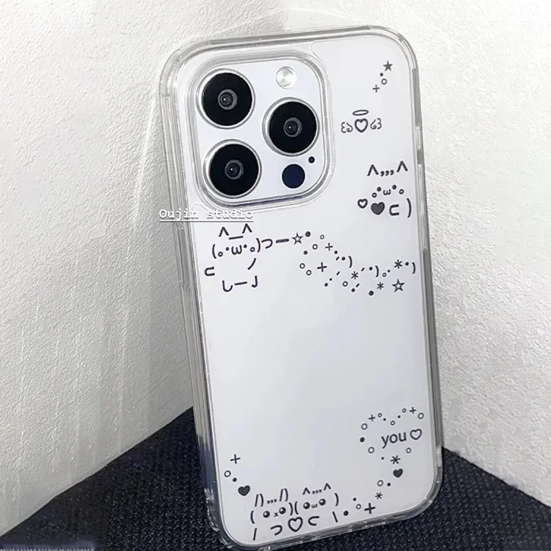 Koreańskie etui na telefon z przezroczystym wzorem linii, urocze, do iPhone 17 AIR 16 15 14 13 12 11 Pro MAX MINI XR XSMAX 7 8 Plus, styl Y2K — 2