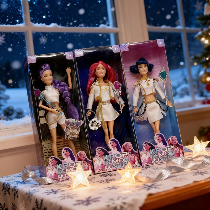 

Куклы аниме Kpop «Охотники на демонов» — виниловые фигурки Rumi Mira Zoe с высоким воздействием и красочной подсветкой и тематической куклой песен