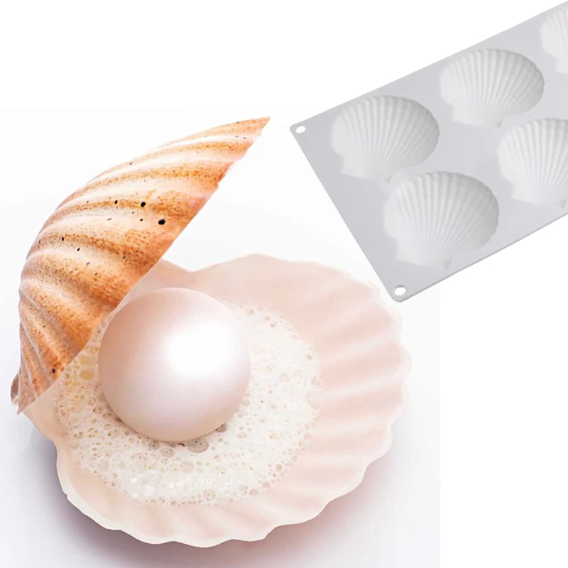 Meibum Shell Pearl Silicone Cake Molds Chocolate Moulds Ocean Themed Dessert Decoration Pastry Baking Tools Kitchen Bakeware