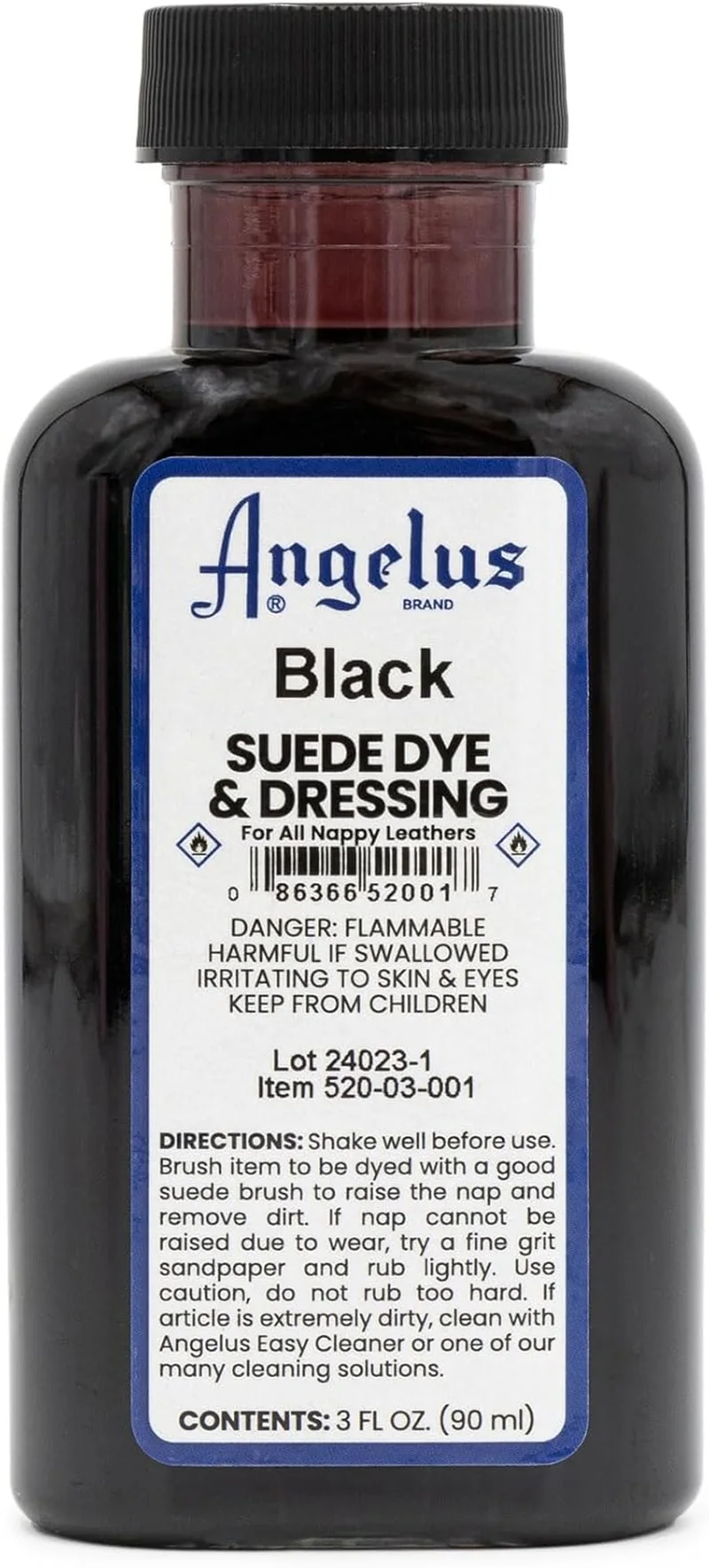 Angelus 520 teñido penetrante importado, tinte de gamuza con agua y aderezo de Estados Unidos, pigmento acrílico de 90ml