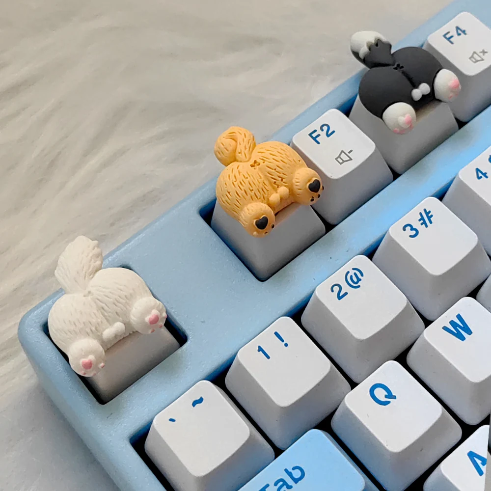 Corgi Hip Personalized Key Cap Cross Shaft Mechanical Keyboard Special ESC 3D Cute Dog Butt Replacement Decoration