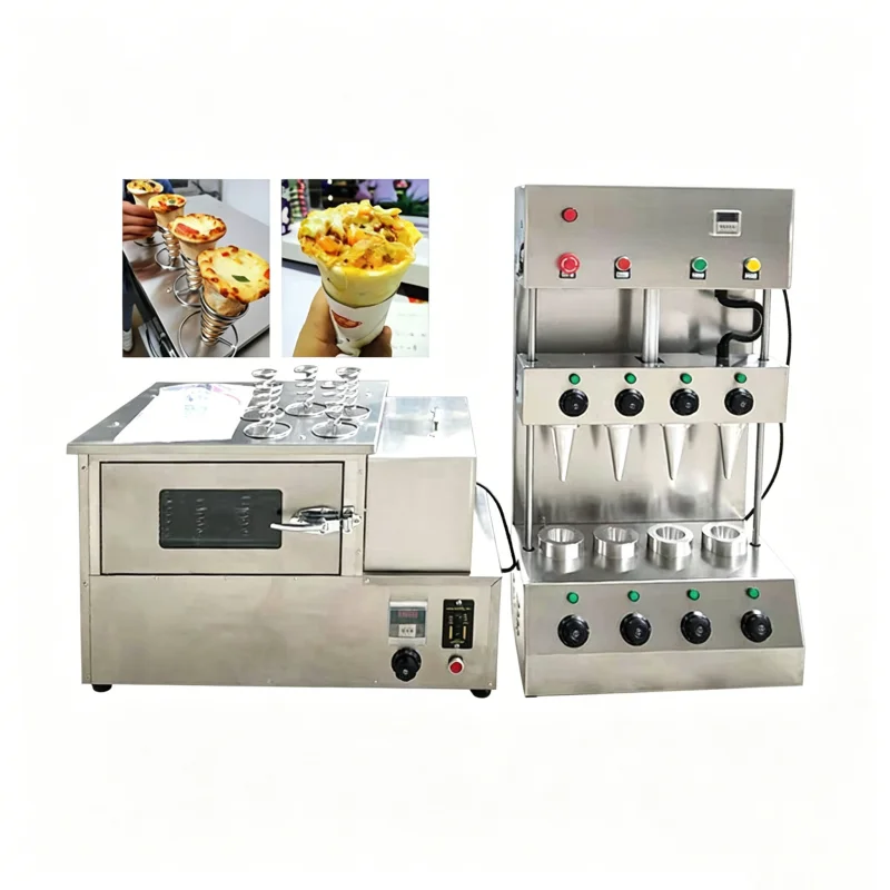 Automatic High Efficiency Good Price Commercial Pizza Cone Maker Machine With Rotary Oven For Pizza Shop