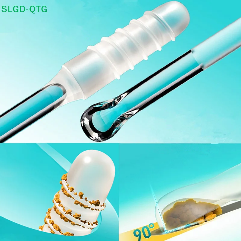 *Double Headed Sticky Ear Swabs Pick Reusable Ear Cleaner Soft Silicone Ear Wax Removal Tool Earwax Remover For Olders Adult Kid