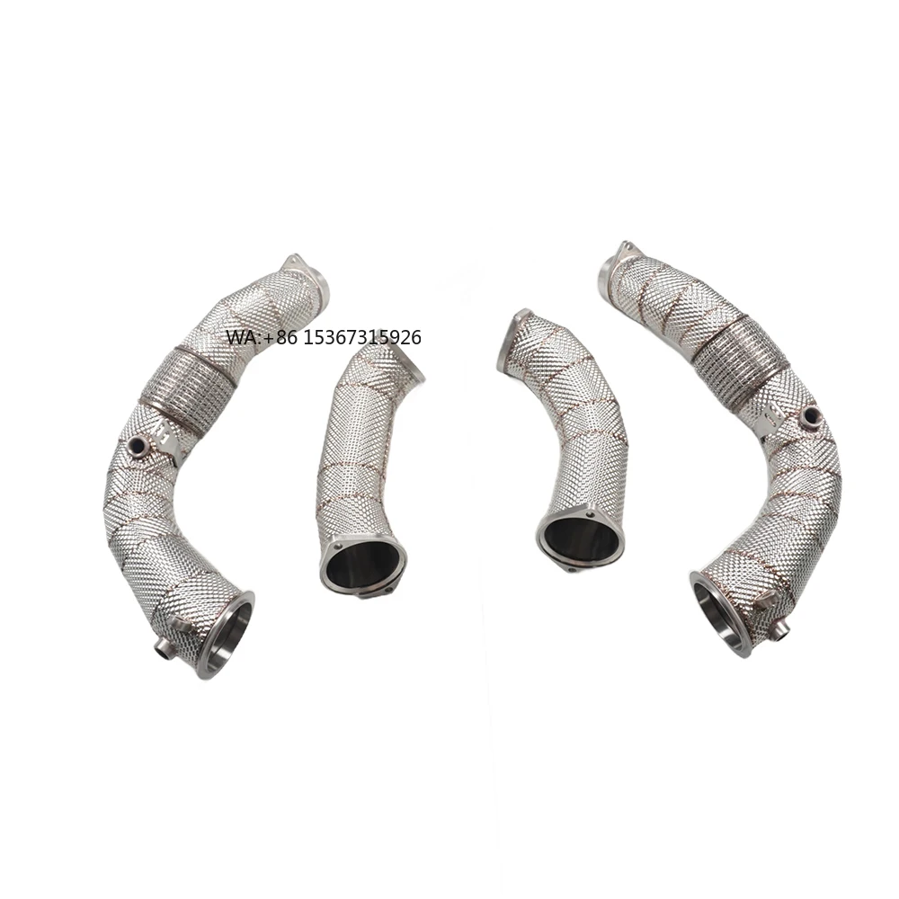 

Performance Exhaust Header 4.4T Straight Downpipe with Heat Shield New Condition Compatible with F95 F96 S