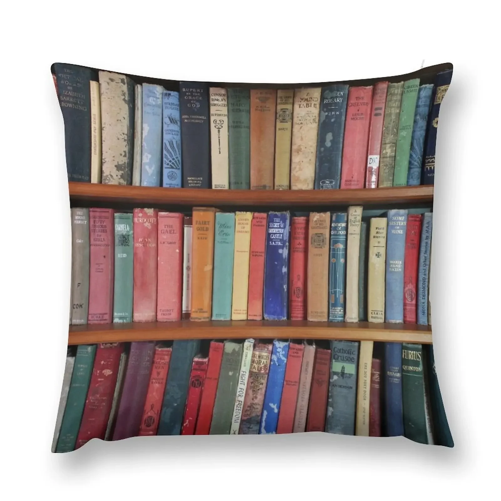 

Antique Library Filled with Colorful Literature (IG filter bookworm by citrusapple) Throw Pillow Cushions For Children pillow