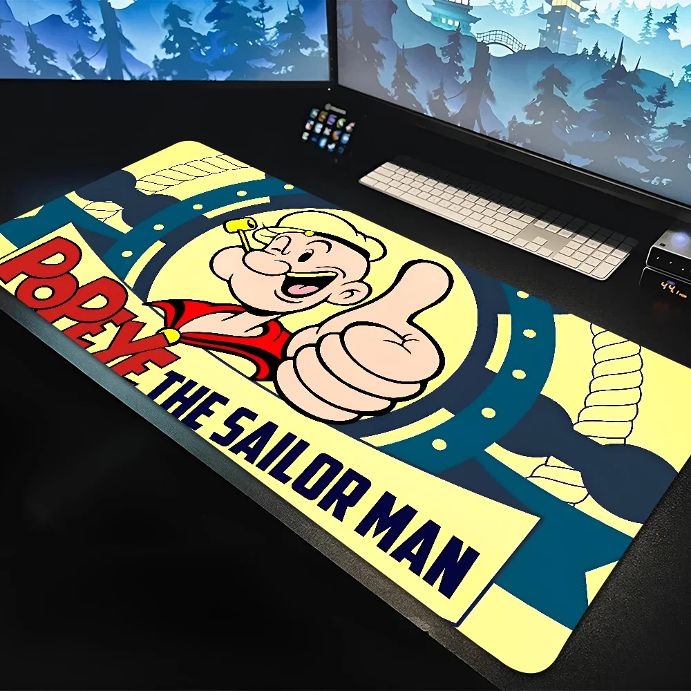 Cute Cartoon P-Popeye Mousepad Large Gaming Mouse Pad LockEdge Thickened Computer Keyboard Table Desk Mat