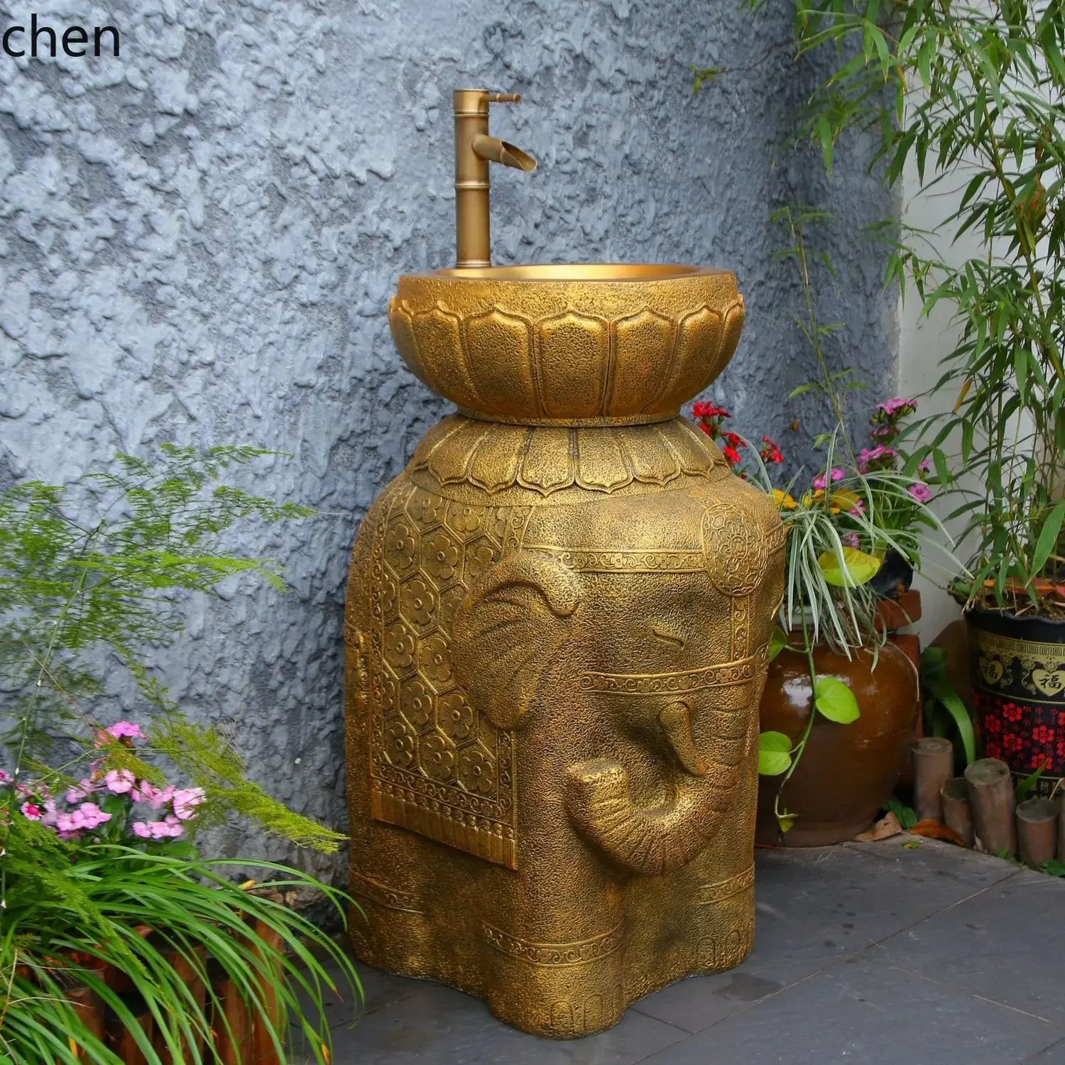 

BF Standing Column Washbasin Floor-standing Wash Basin Balcony Courtyard Sink